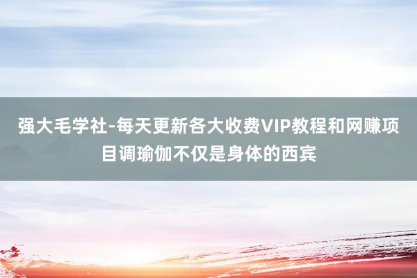 强大毛学社-每天更新各大收费VIP教程和网赚项目调瑜伽不仅是身体的西宾