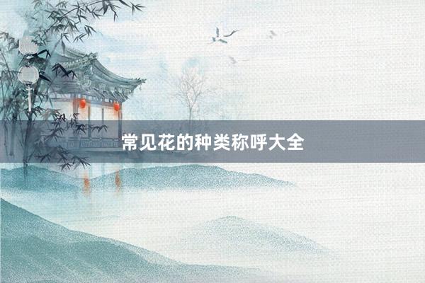 常见花的种类称呼大全